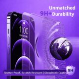 Illustration of the 9H tempered glass hardness and its shatter- and scratch-resistant coating